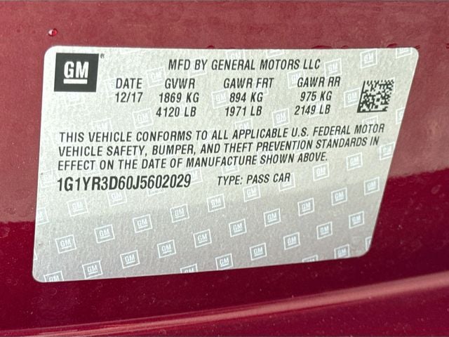 2018 Chevrolet Corvette Z06 2LZ