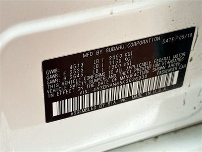 2019 Subaru Legacy 2.5i Limited