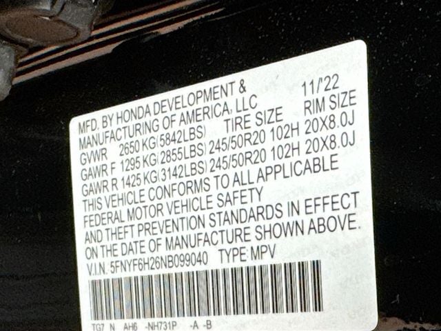 2022 Honda Pilot Special Edition