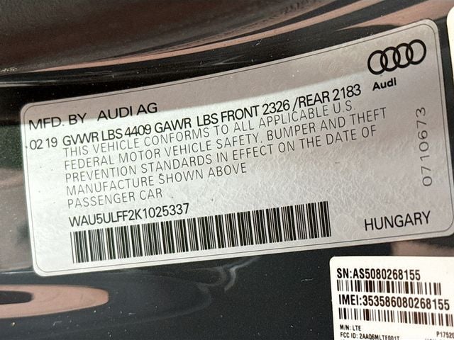2019 Audi A3 2.0T Premium Plus
