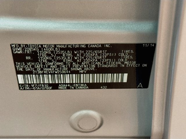 2015 Toyota RAV4 LE
