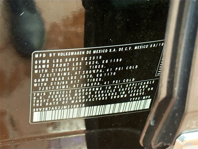 2018 Volkswagen Tiguan 2.0T SE 4Motion