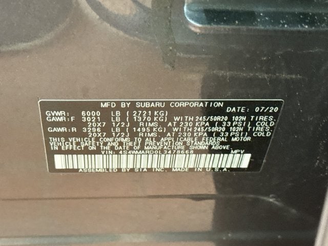2020 Subaru Ascent Touring