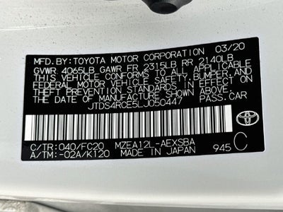 2020 Toyota Corolla SE