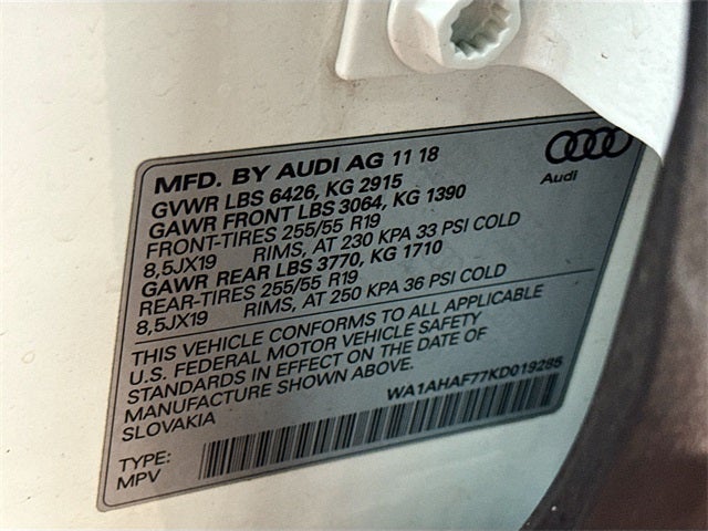 2019 Audi Q7 45 Premium quattro