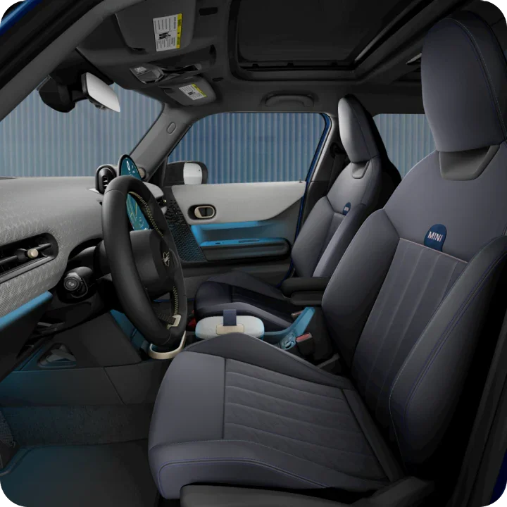 An interior view of the MINI Cooper 4 Door.