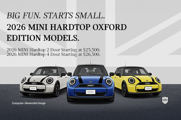 Front view of MINI Oxford Editions.